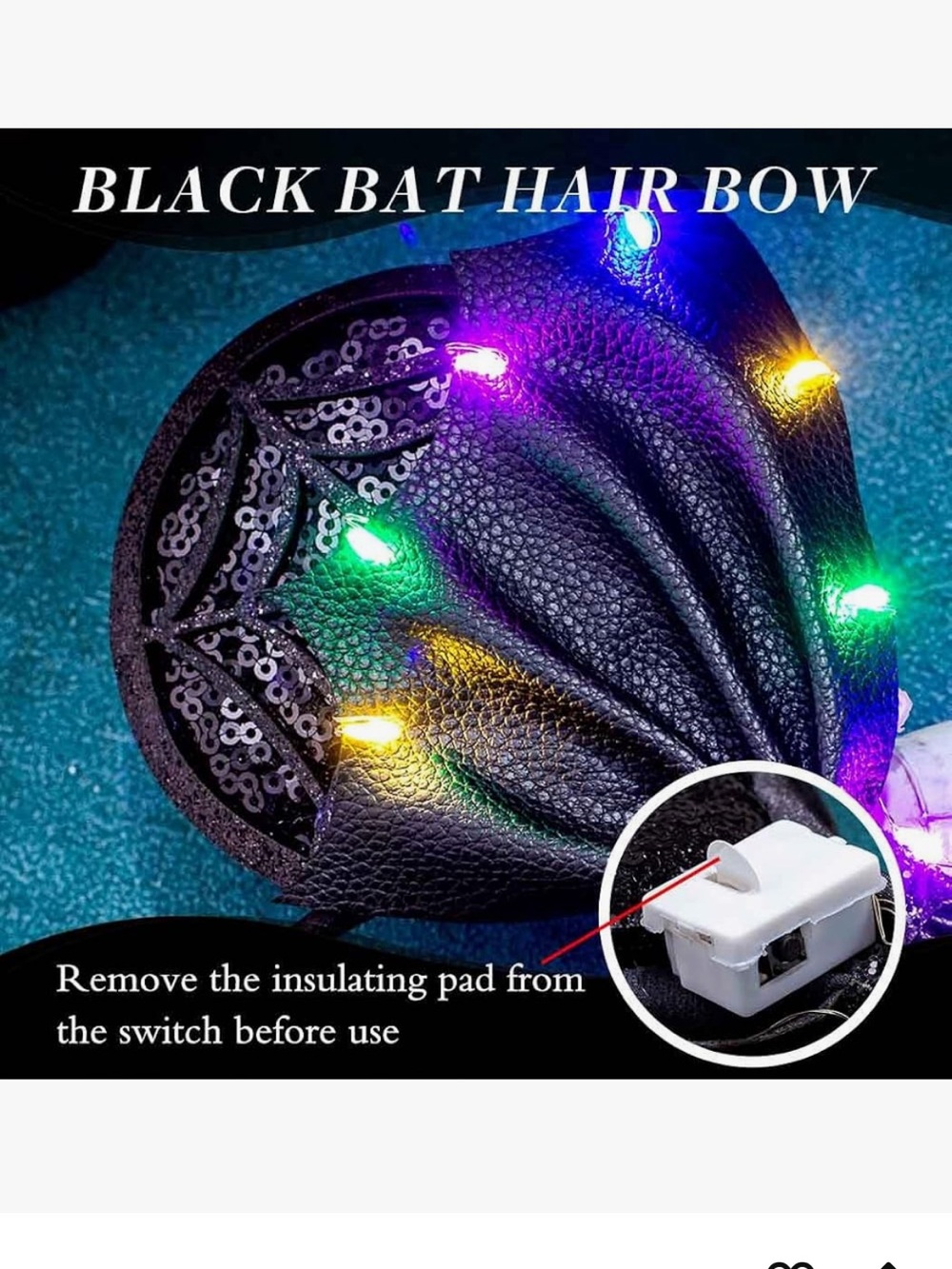Light Up Mouse Ears Headbands Led Bat Hairbands - Picture 3 of 8